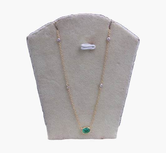 Gold Chain Diamond and Emerald