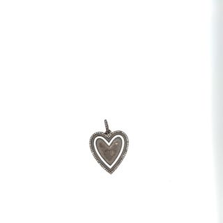 Heart Design Diamond and Meena Pendant