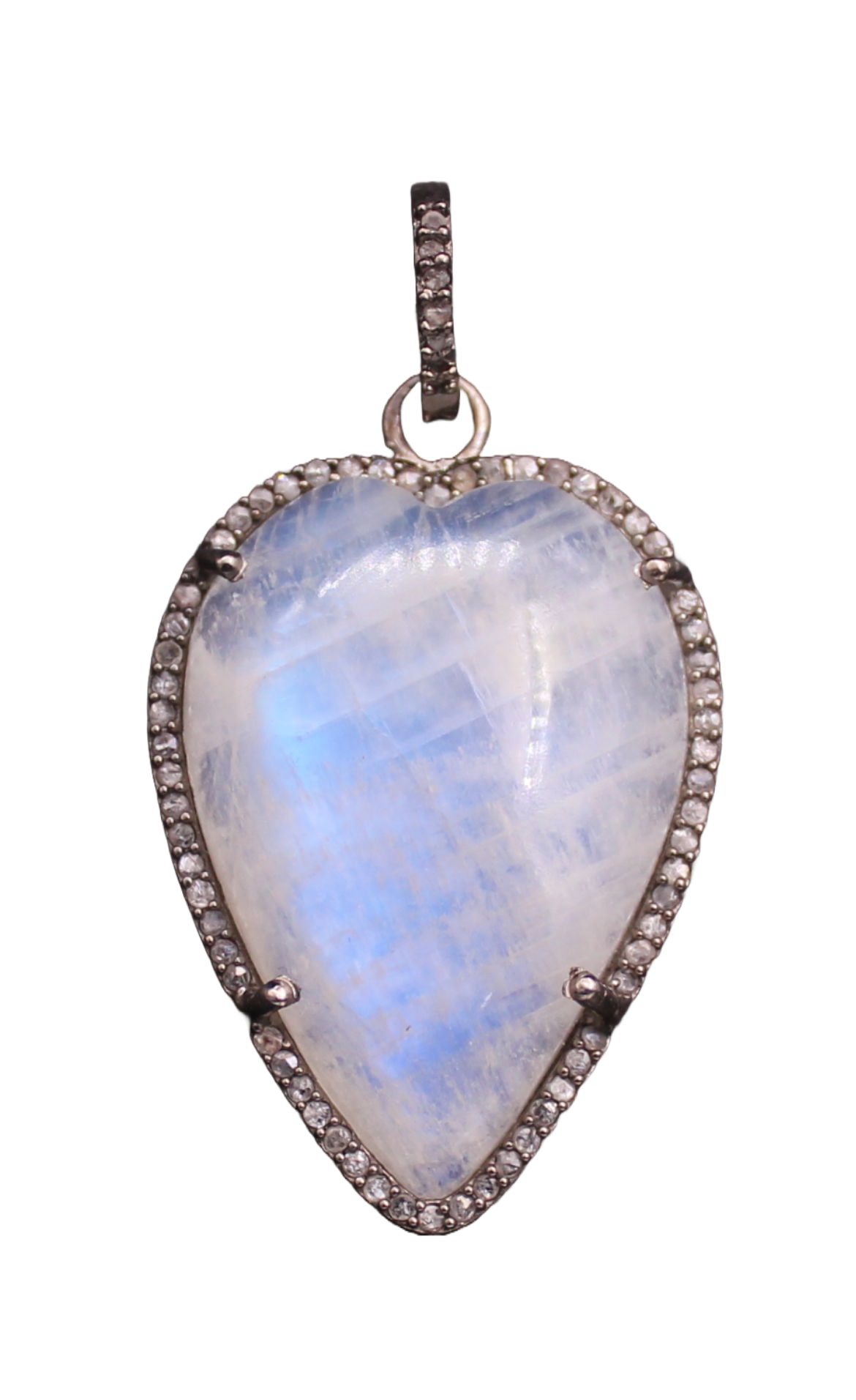Heart Design Diamond and Gemstone Pendant