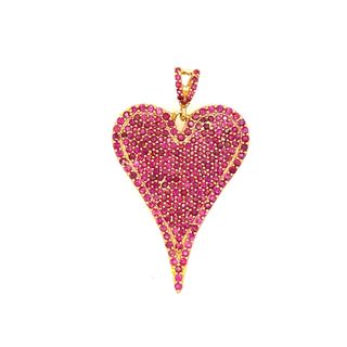 Heart Ruby Stone Pendant