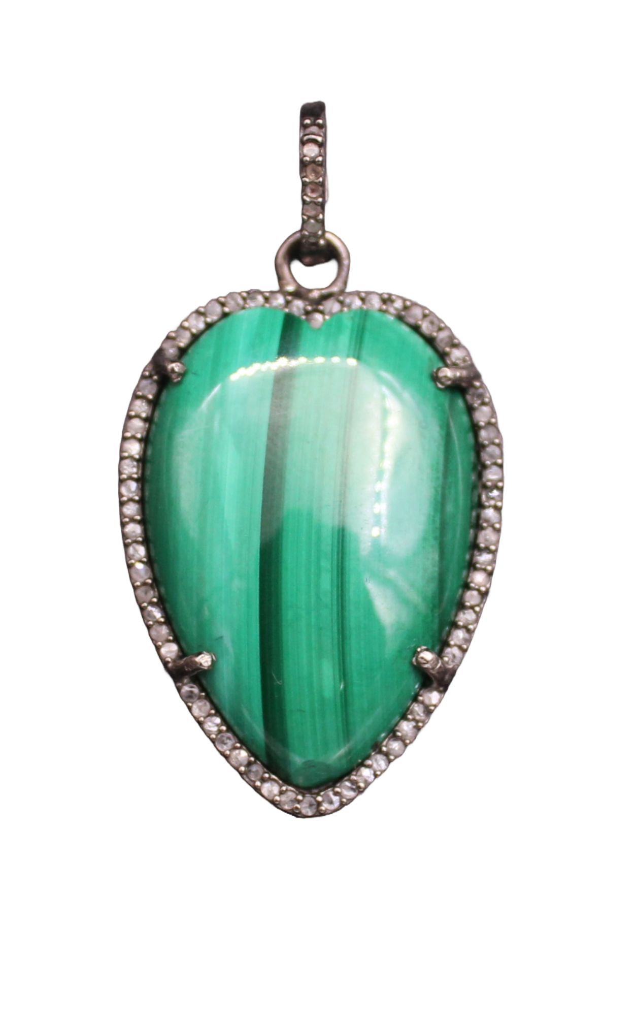 Heart Design Diamond and Gemstone Pendant
