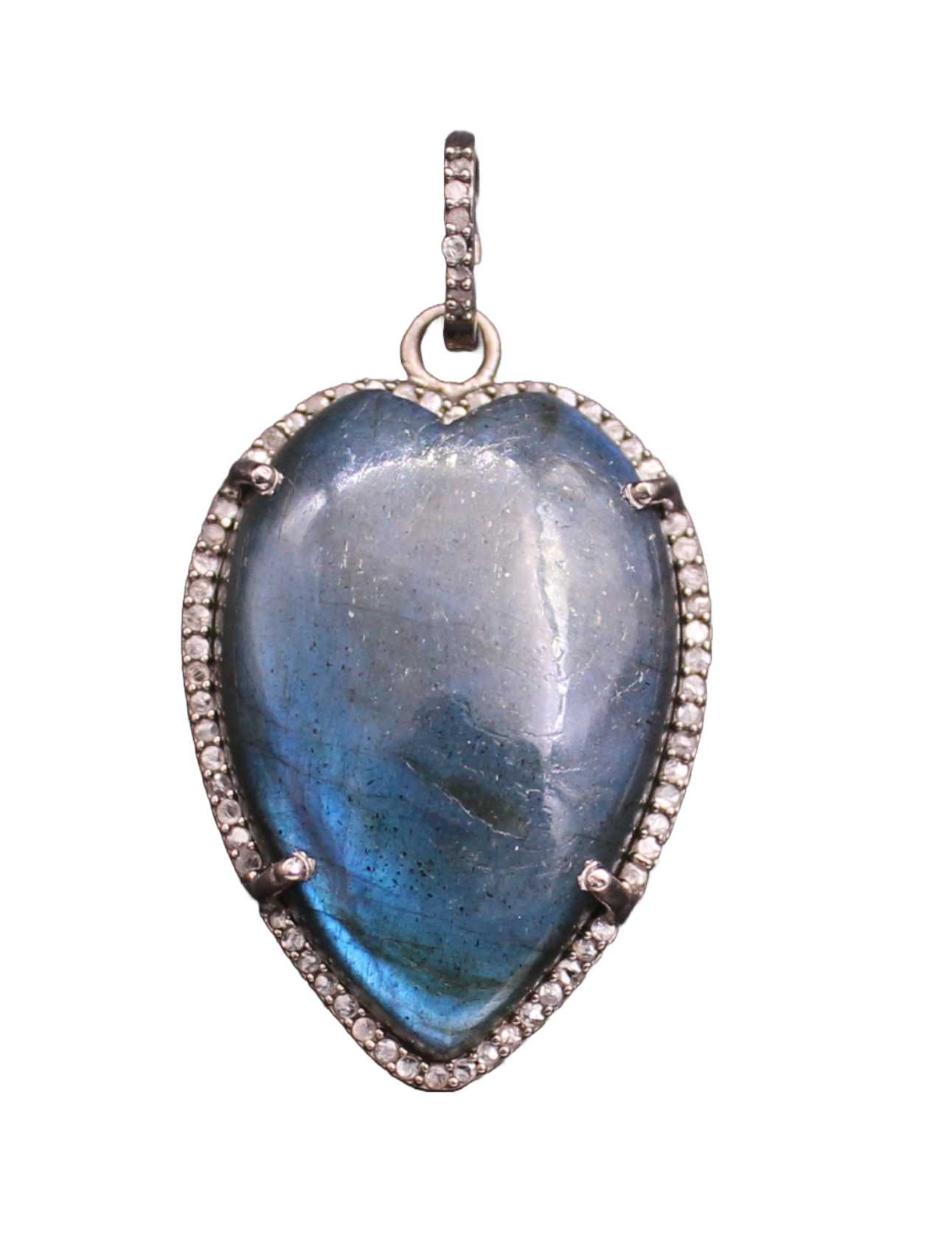 Heart Design Diamond and Gemstone Pendant