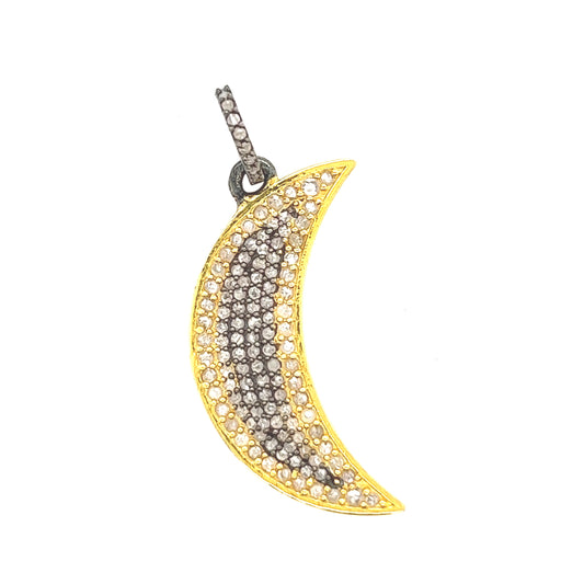 Moon Design all Diamond Pendant
