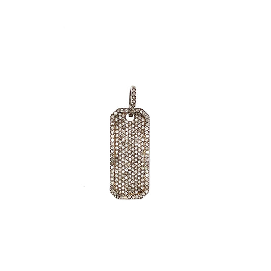 Dog Tag Design All Diamond Pendant