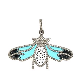 Butterfly Design Diamond and Meena Pendant