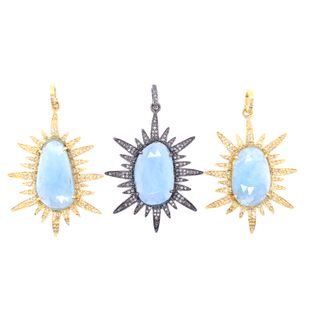 Multi Stone Pendant with Diamond