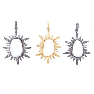 Multi Stone Pendant with Diamond