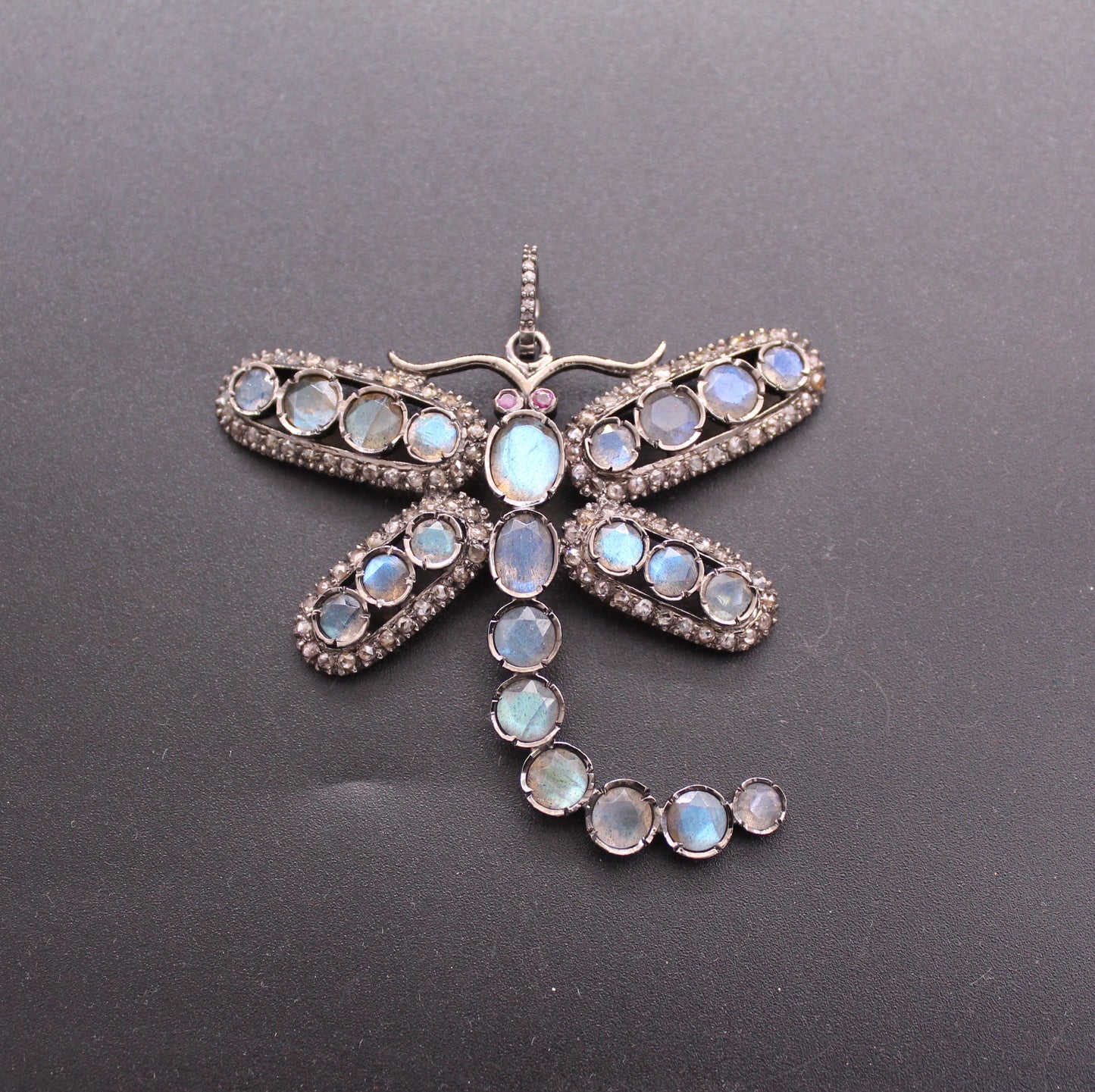Butterfly Diamond with Gemstone Pendant