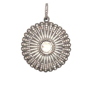 Round Design Diamond and Polki Pendant