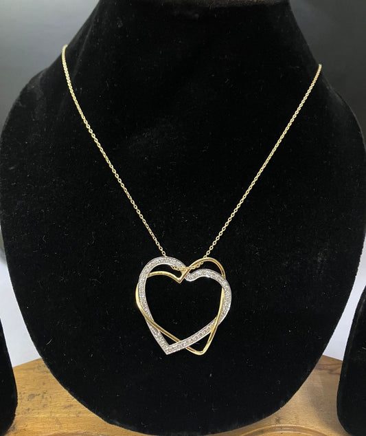 Heart Diamond Gold Pendant