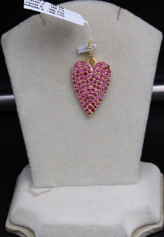 Heart Natural Gemstone Pendant