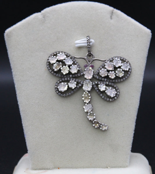 Butterfly Polki Pendant