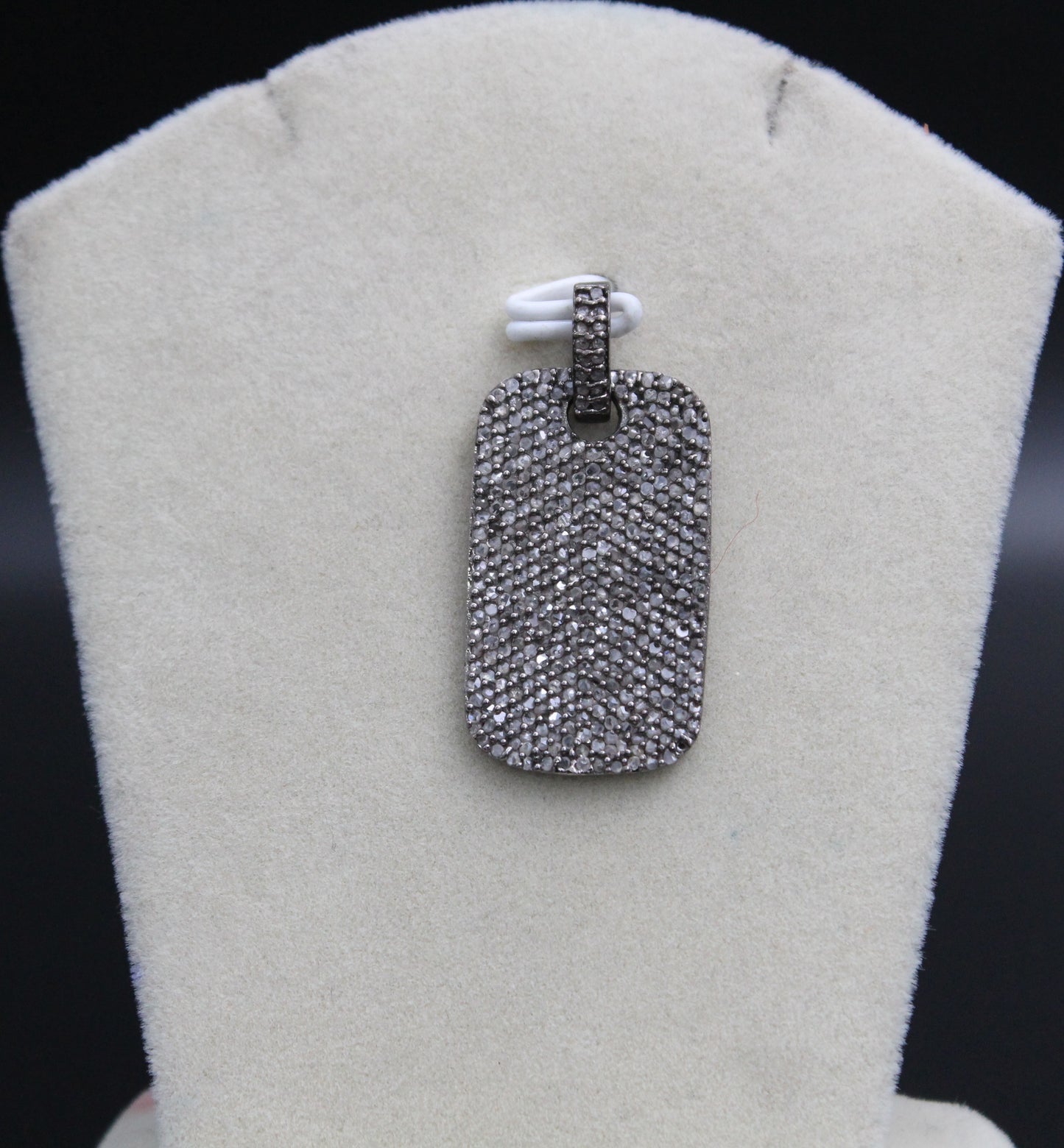 Dog Tag All Diamond Pendant