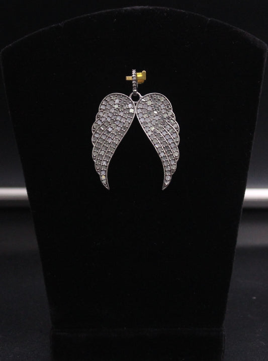 Wing All Diamond Pendant