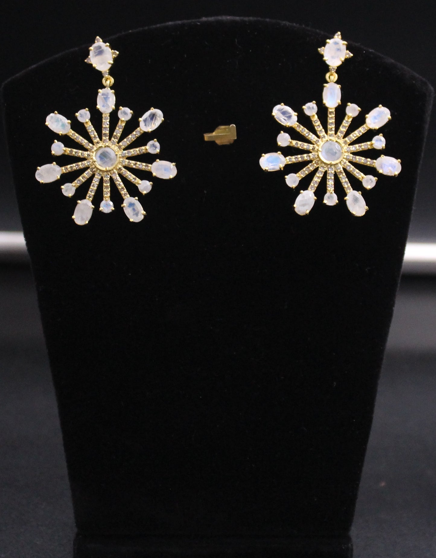 Flower Diamond Earrings in Gemstones