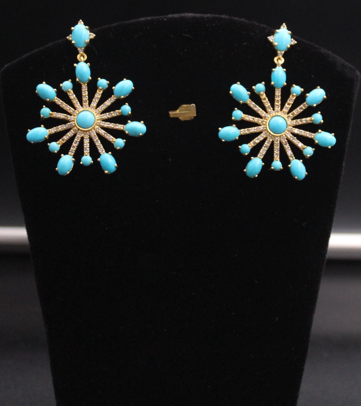 Flower Diamond Earrings in Gemstones