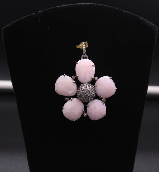 Flower Diamond & Gemstone Pendant
