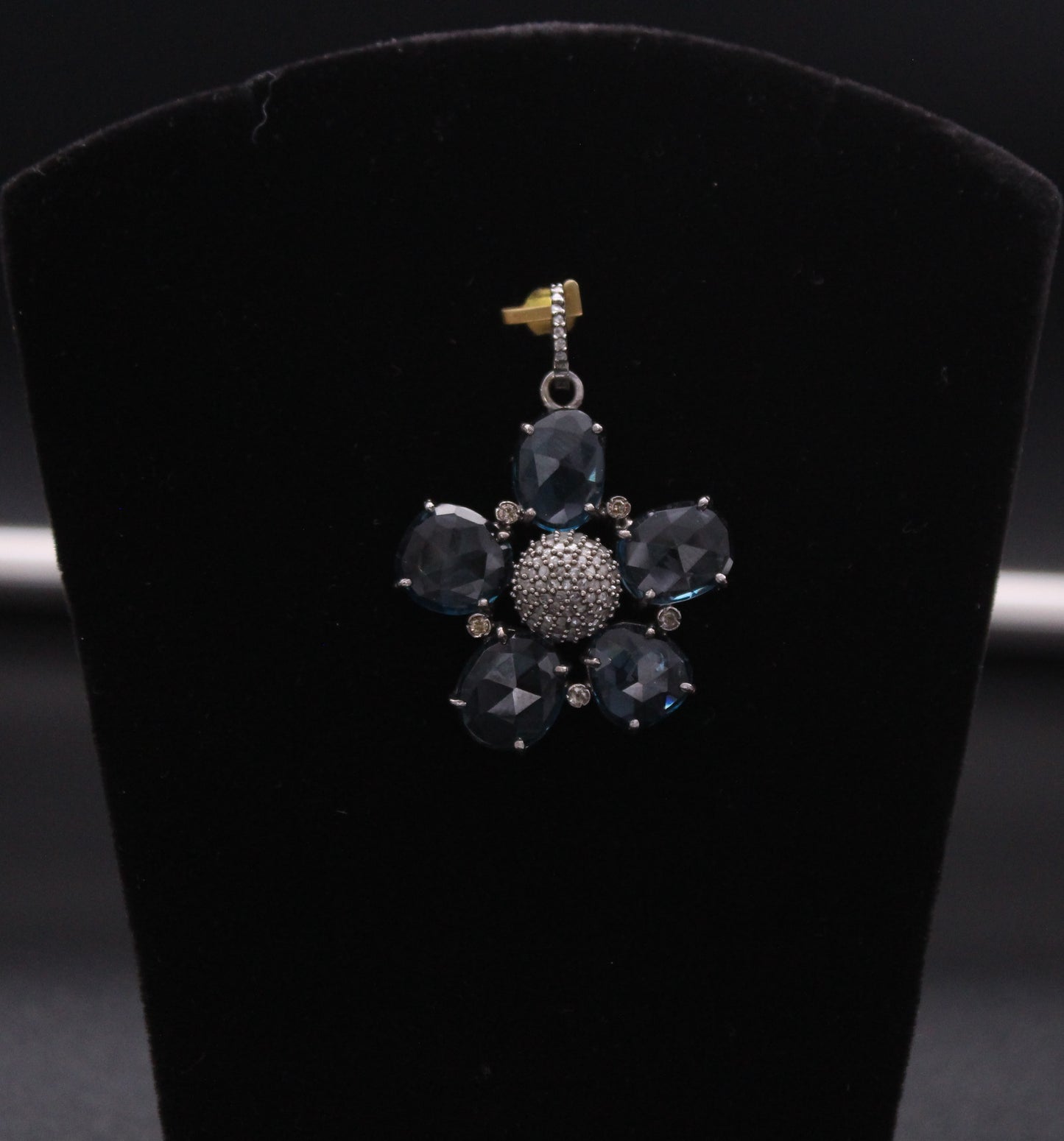 Flower Diamond & Gemstone Pendant