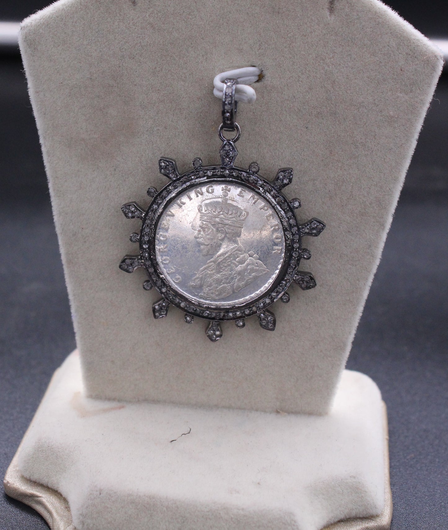 Round Diamond and Coin Pendant