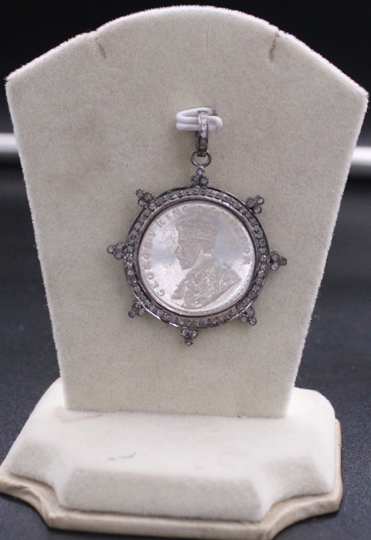 Round Diamond and Coin Pendant