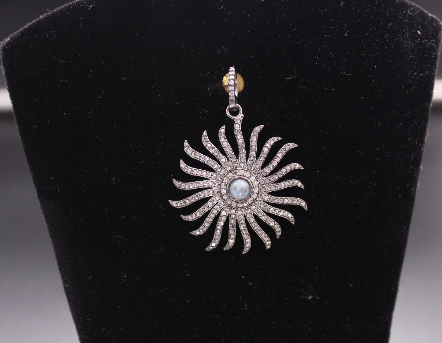Sun Diamond & Gemstone Pendant