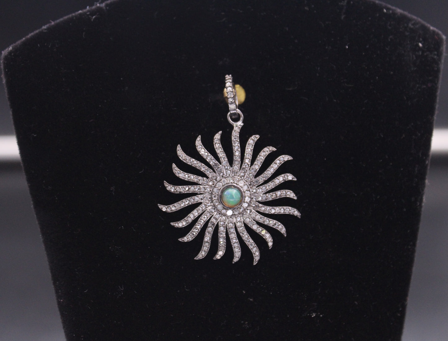 Sun Diamond & Gemstone Pendant