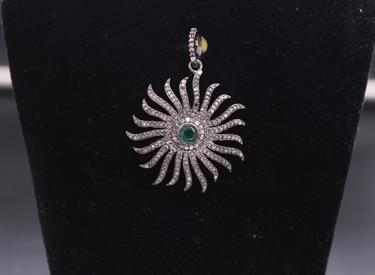 Sun Diamond & Gemstone Pendant