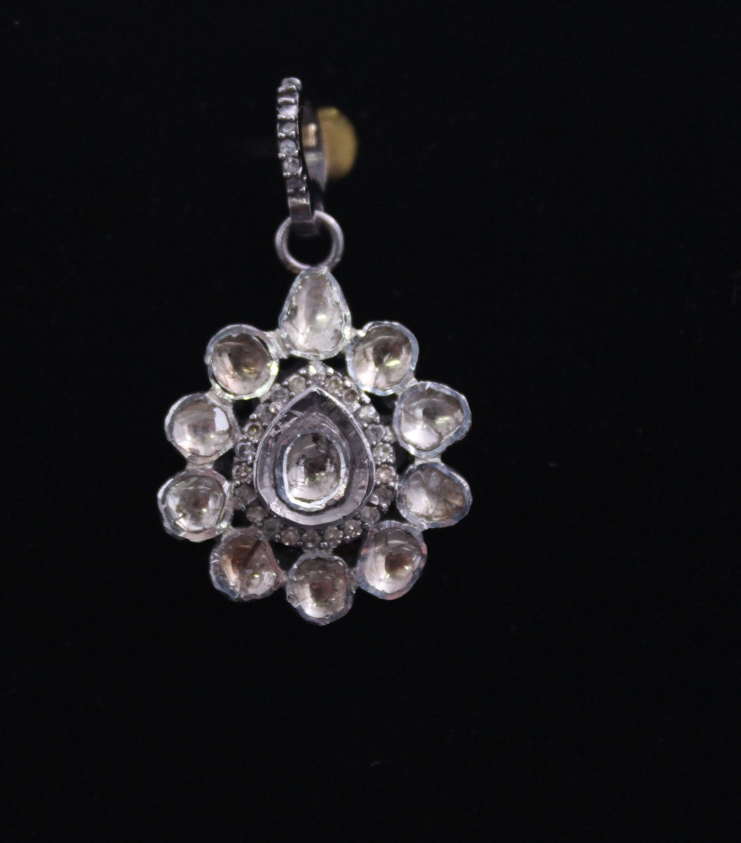 Flower Diamond & Polki Pendant