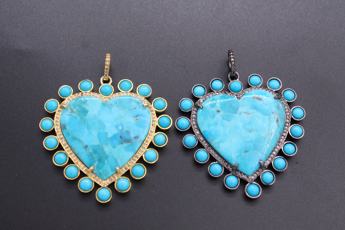 Heart Diamond & Gemstone Pendant
