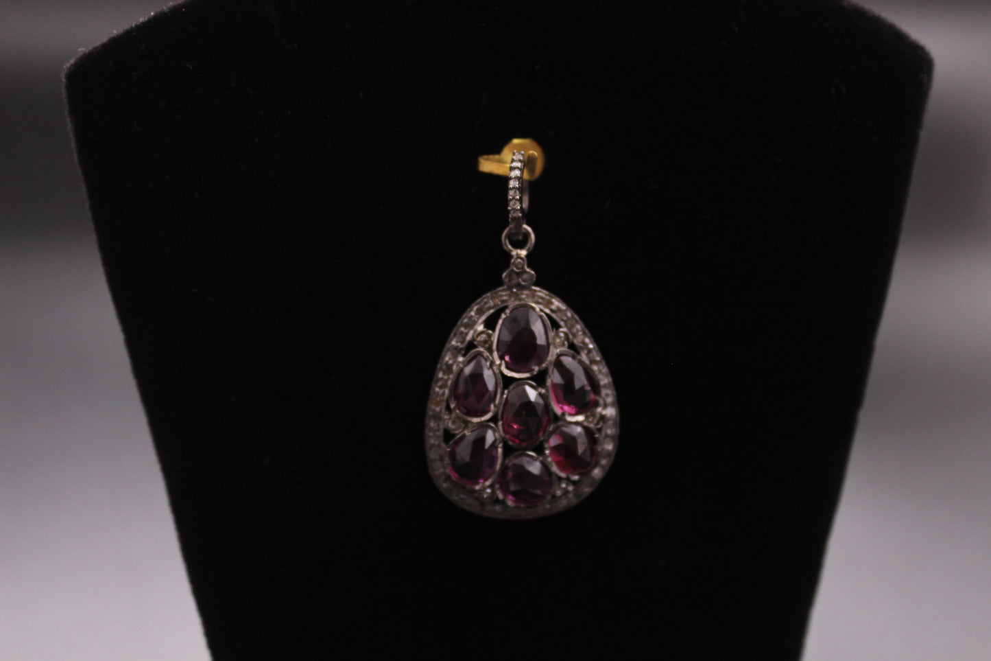 Tourmaline Drop Design Diamond Pendant
