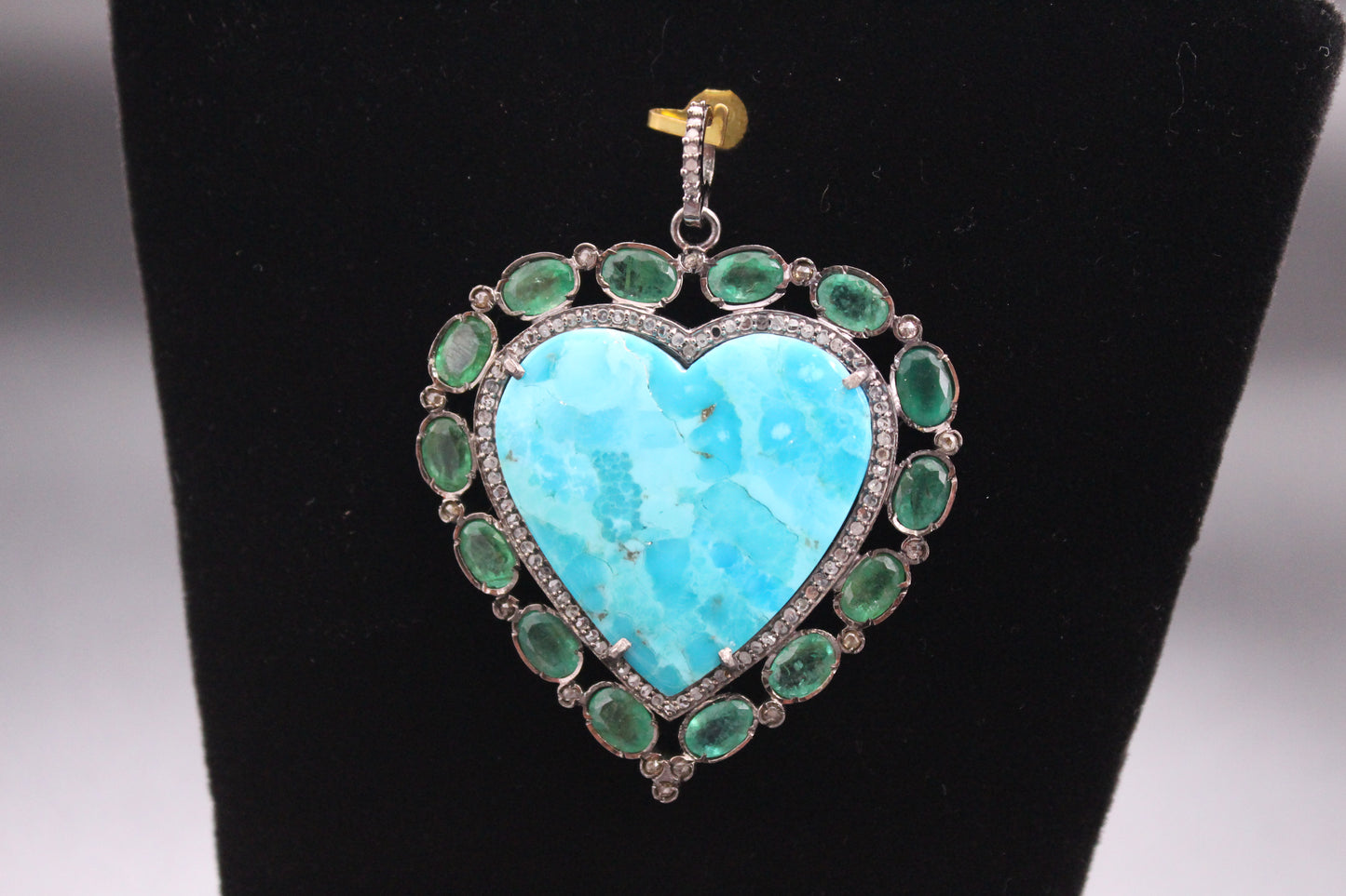 Heart Design Pendant With Gemstone