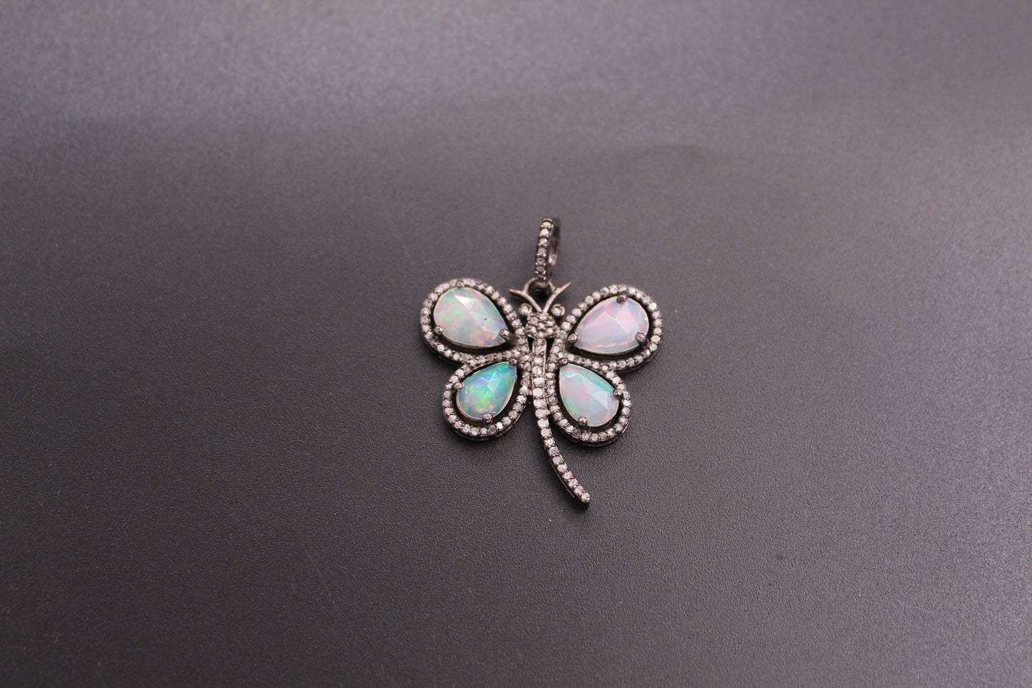 Butterfly Diamond with Gemstone Pendant