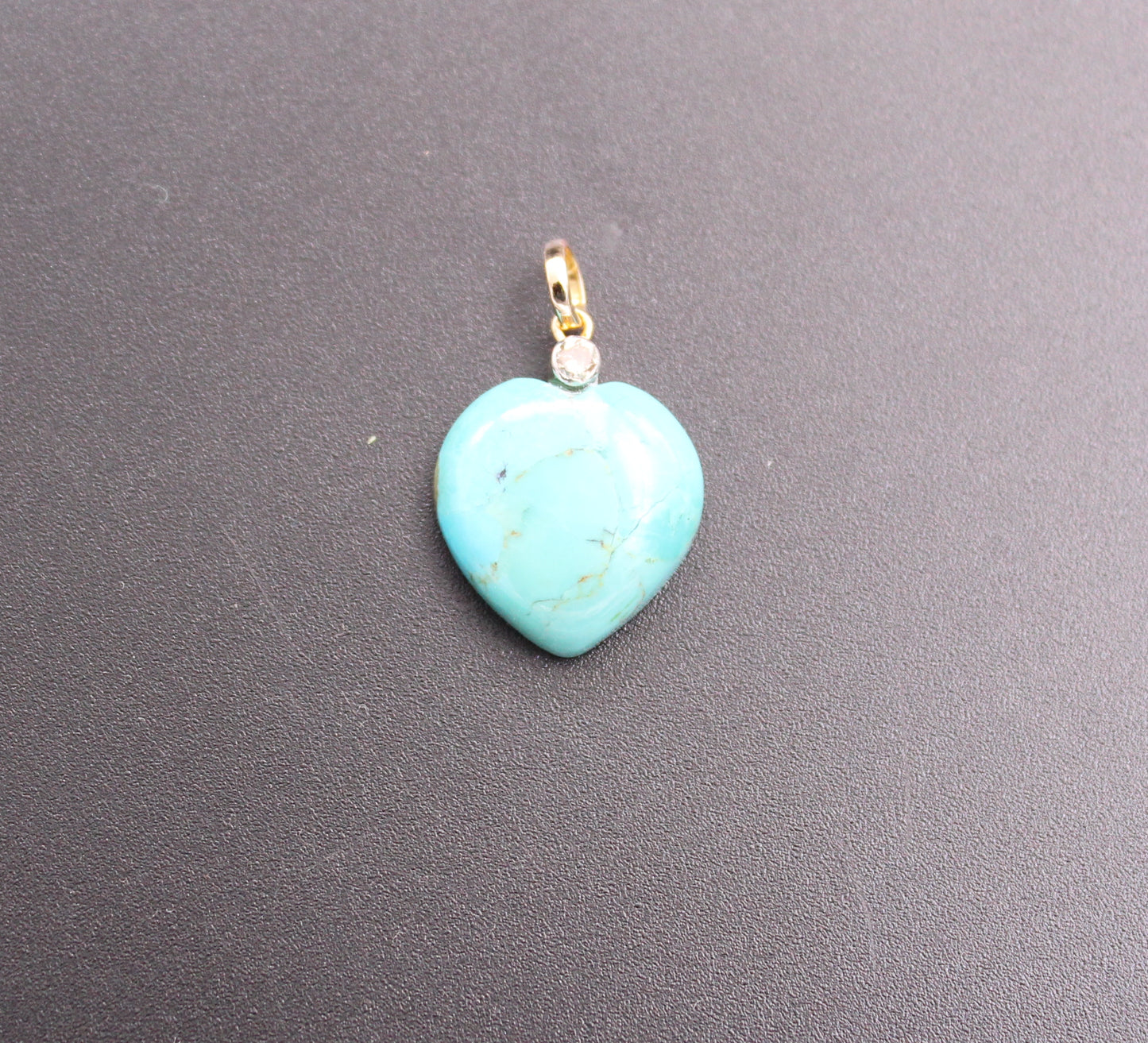 Heart Design Diamond and Gemstone Pendant in 14kt Gold