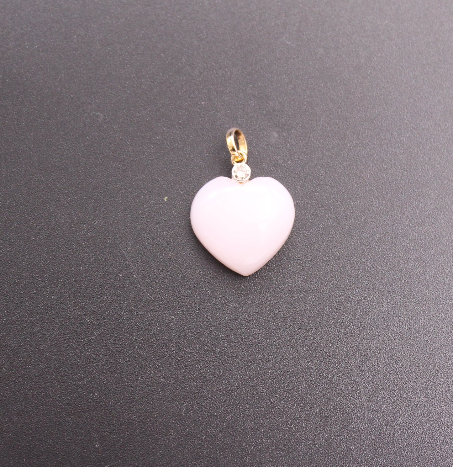 Heart Design Diamond and Gemstone Pendant in 14kt Gold