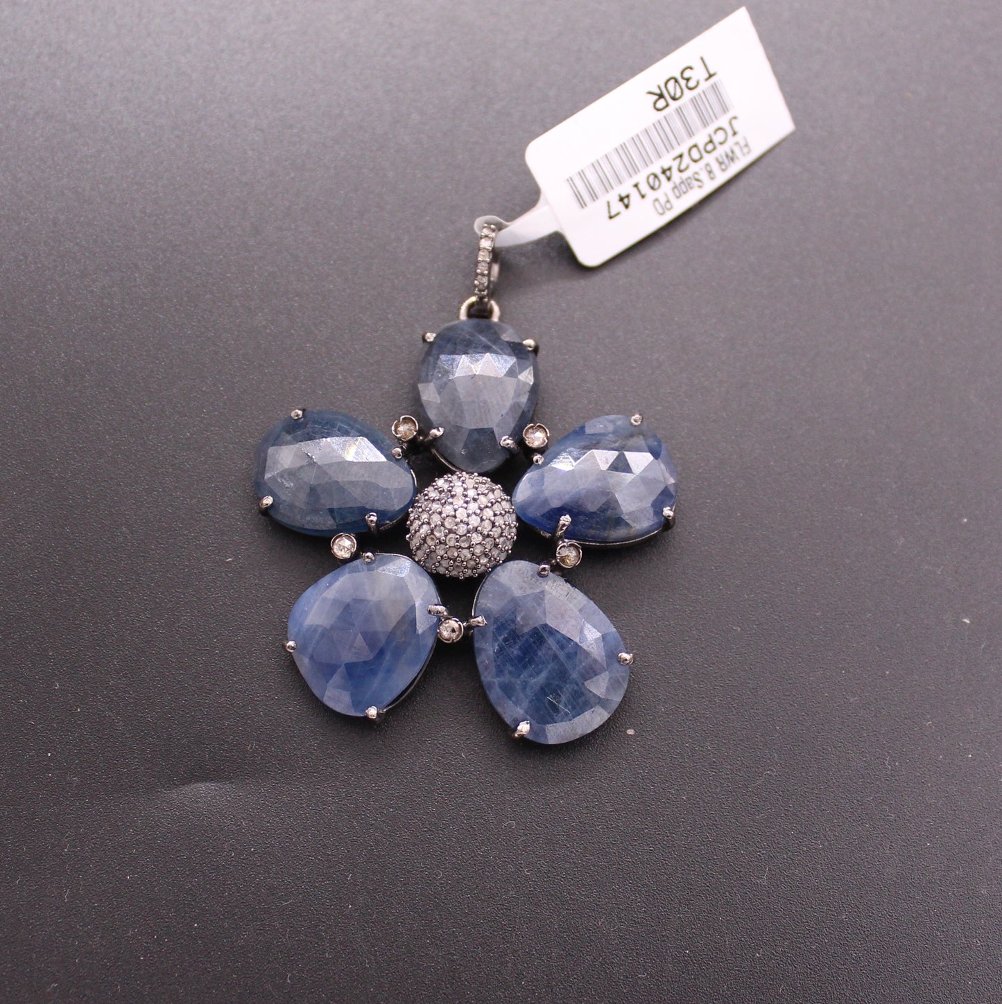 Flower Diamond and Gemstone Pendant
