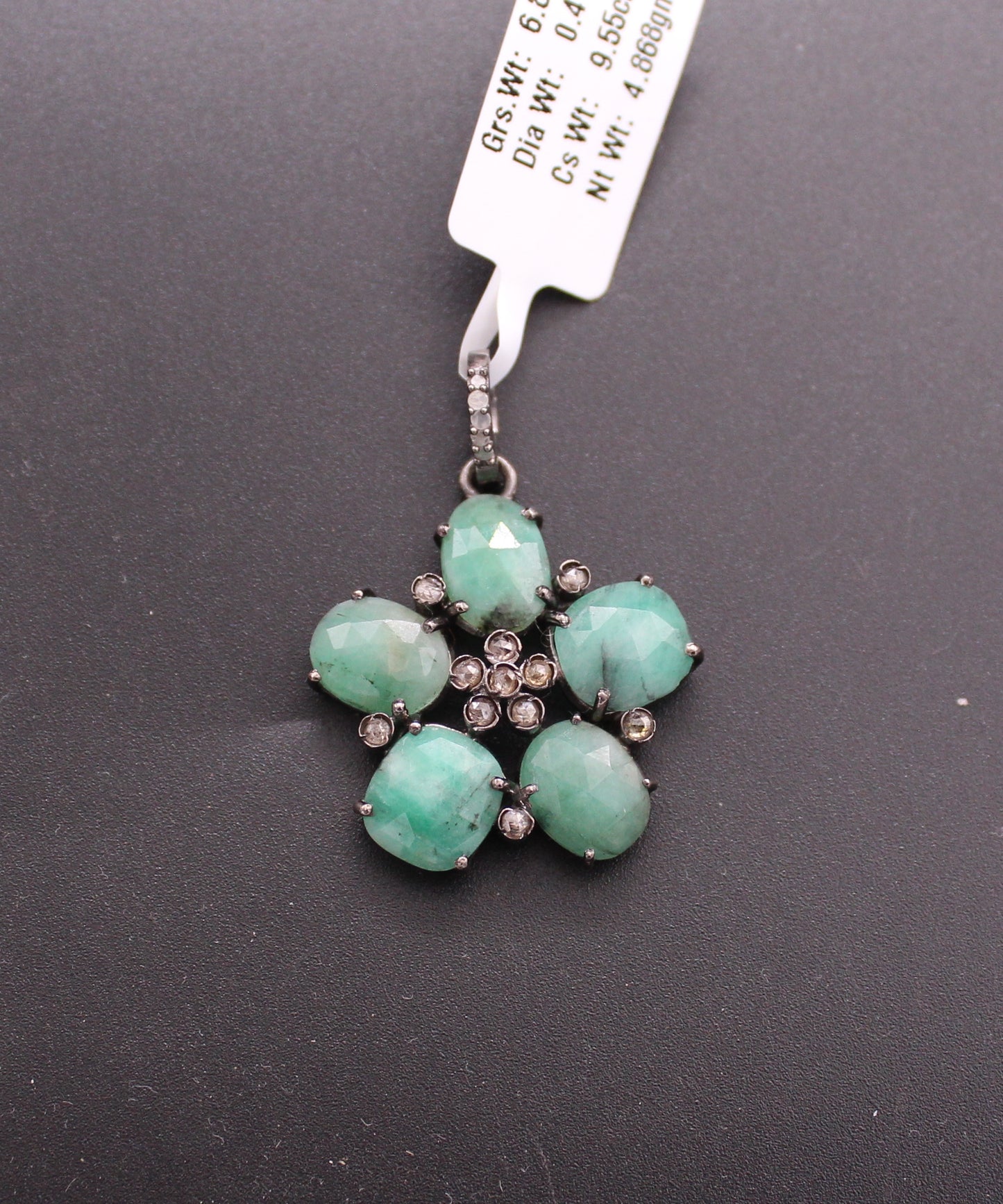 Flower Diamond and Gemstone Pendant