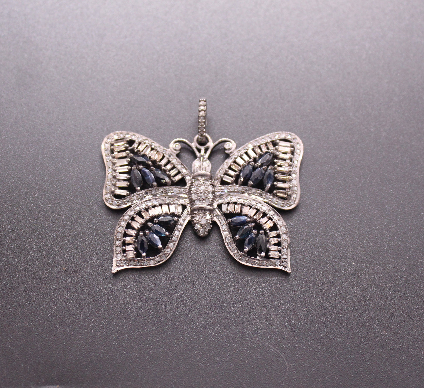 Butterfly Diamond and Gemstone Pendant