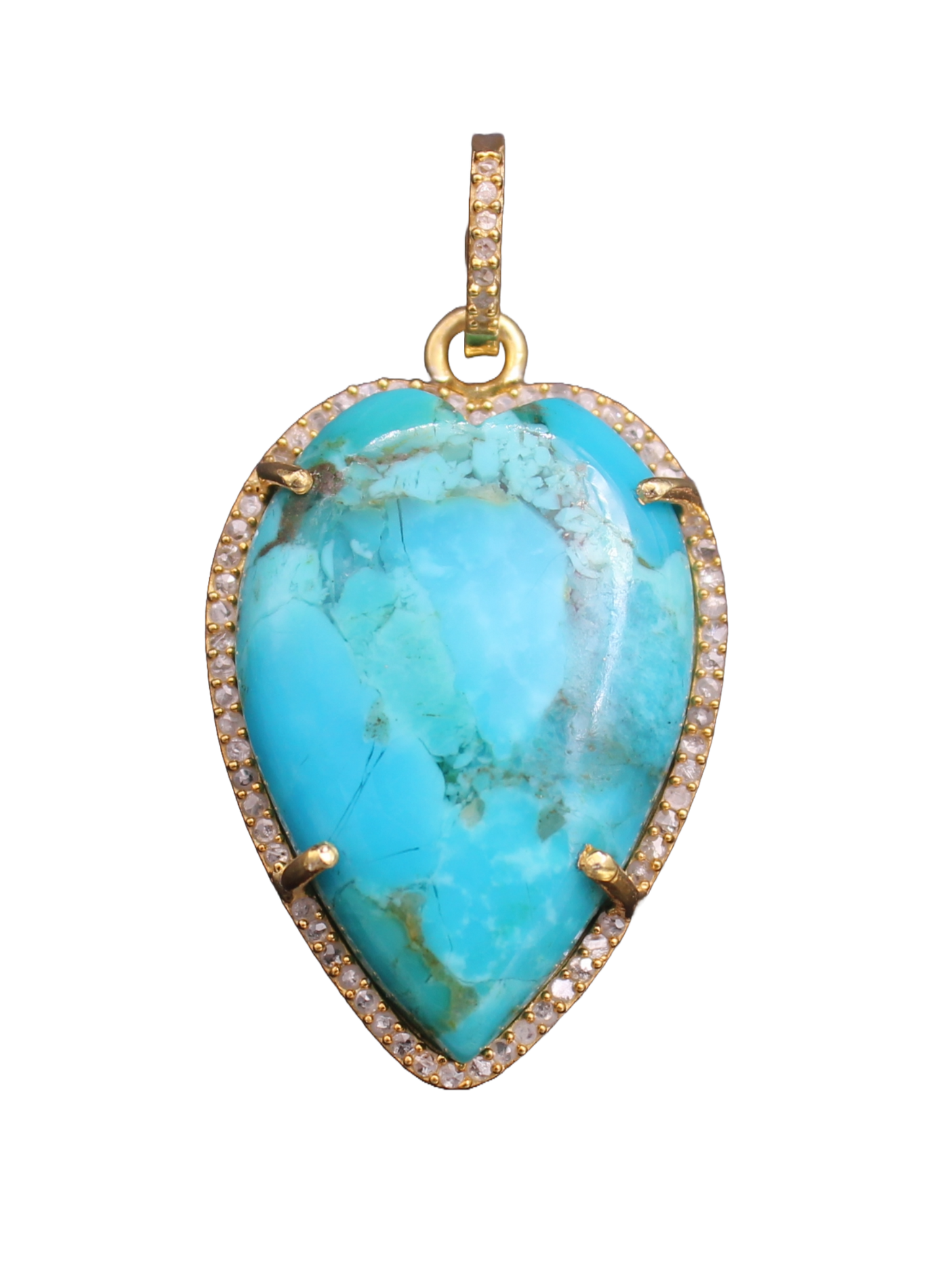 Heart Design Diamond and Gemstone Pendant