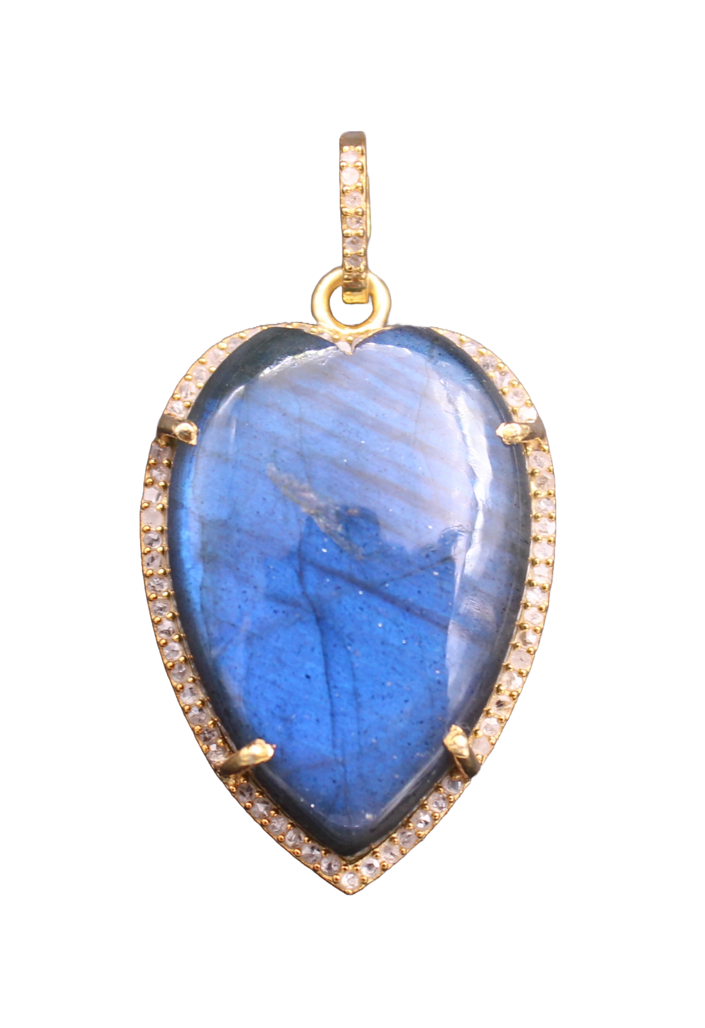 Heart Design Diamond and Gemstone Pendant