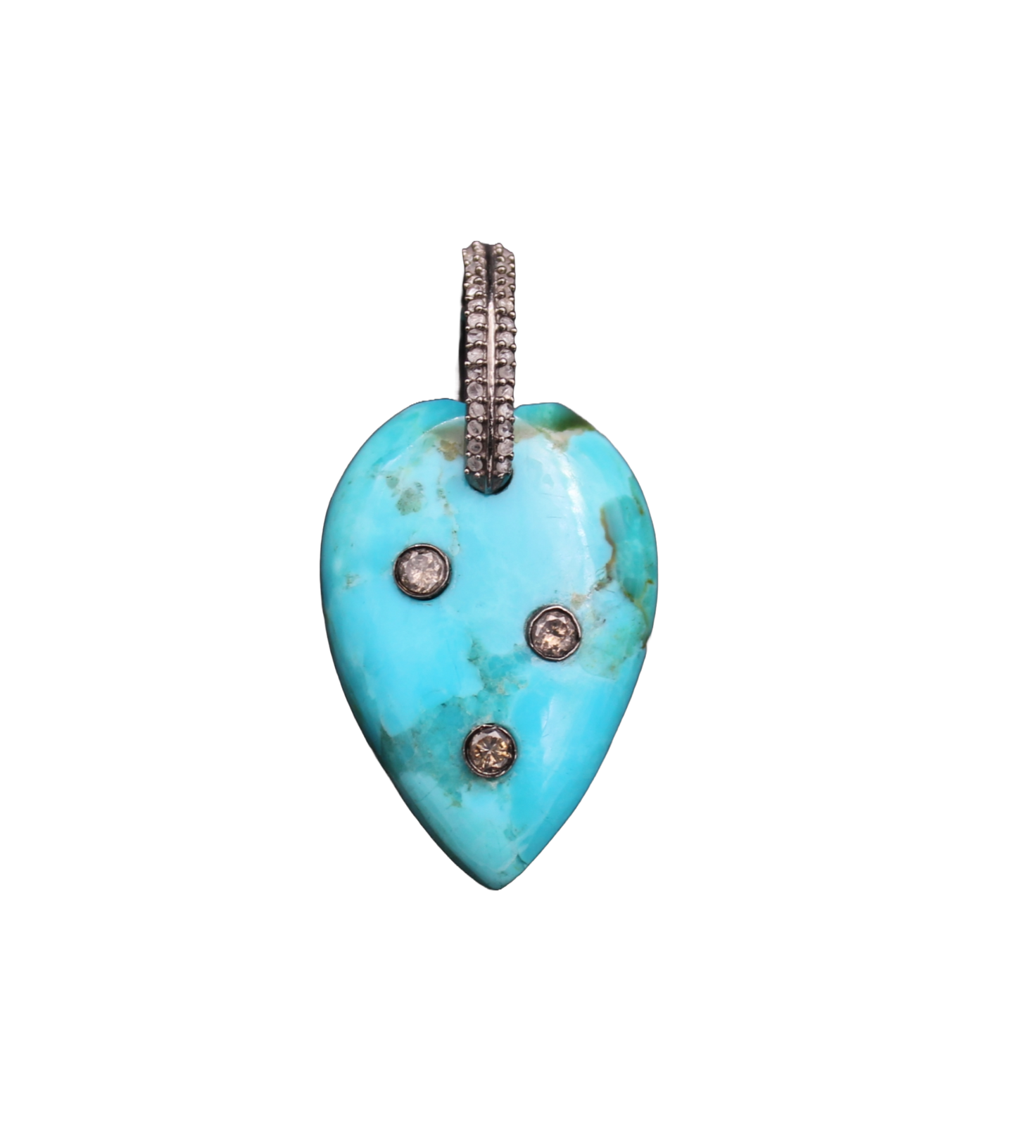 Heart Diamond and Gemstone Pendant