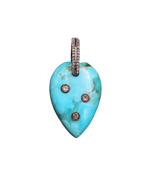 Heart Diamond and Gemstone Pendant