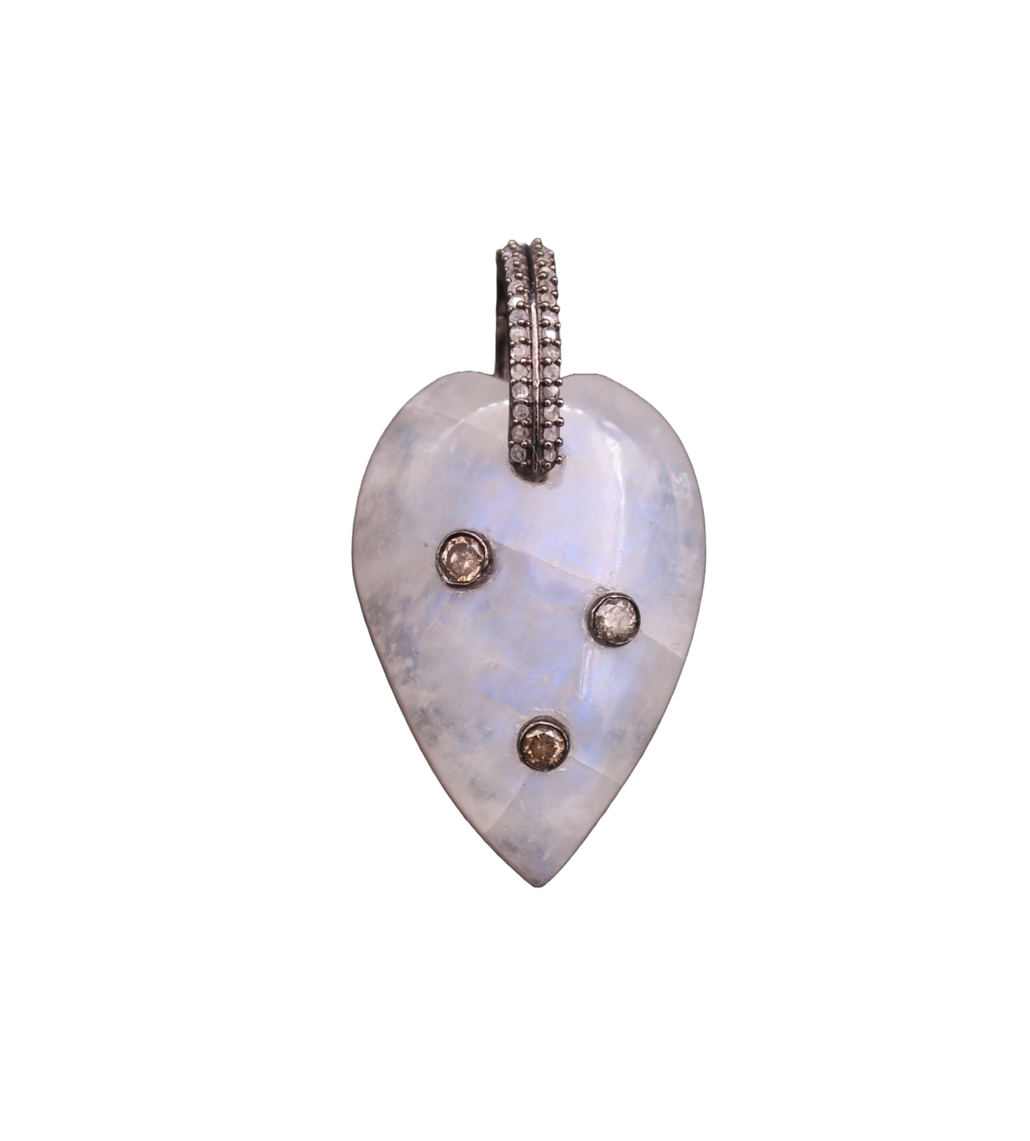 Heart Diamond and Gemstone Pendant