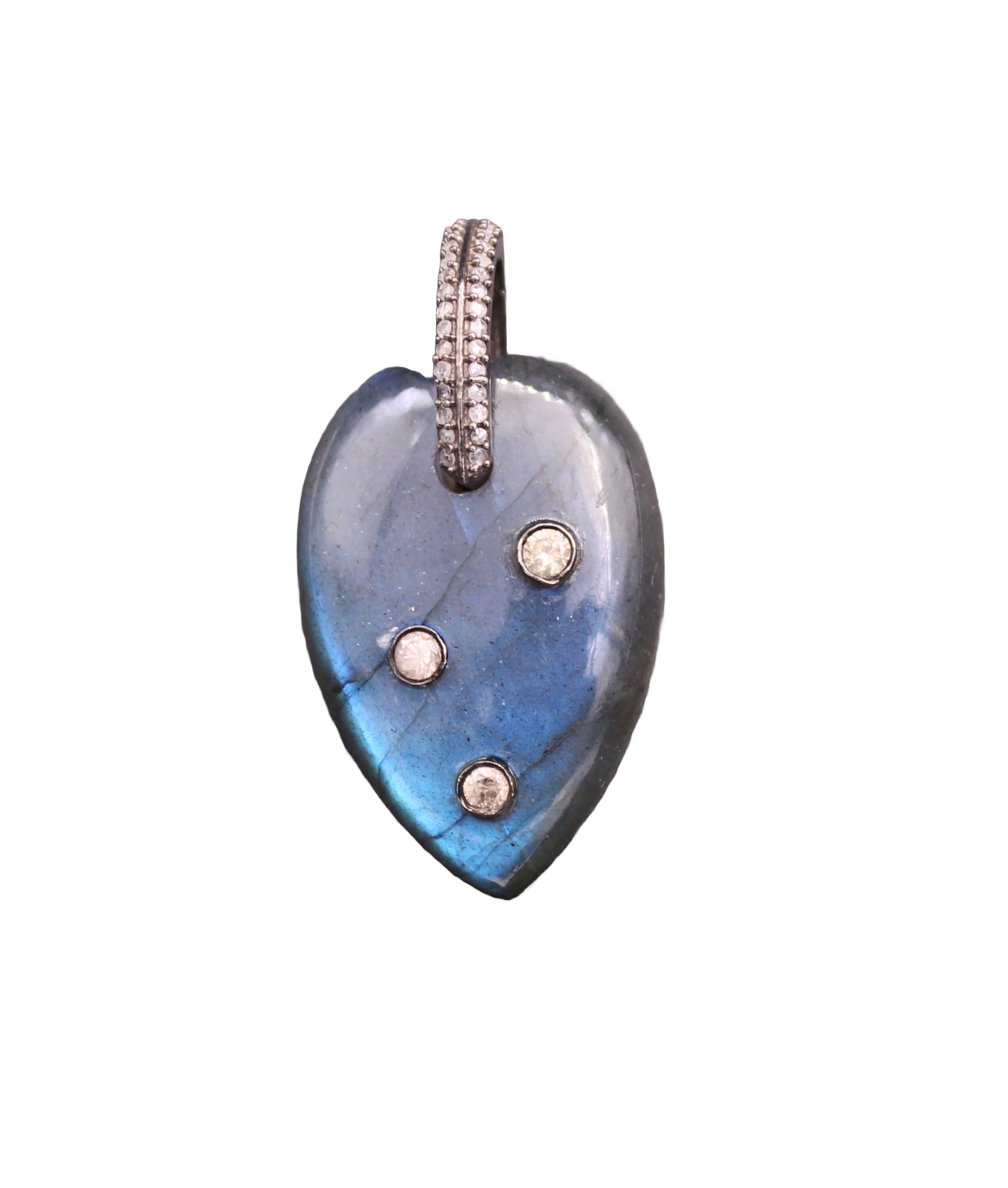 Heart Diamond and Gemstone Pendant