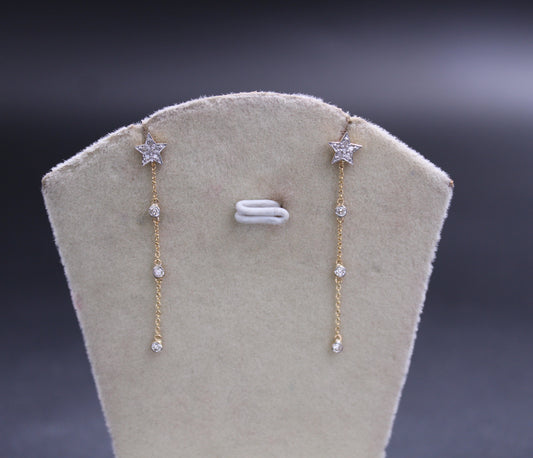 Gold Diamond Earring in 14kt Gold