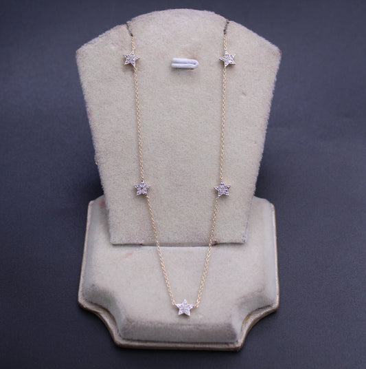 Gold Flower Diamond Chain