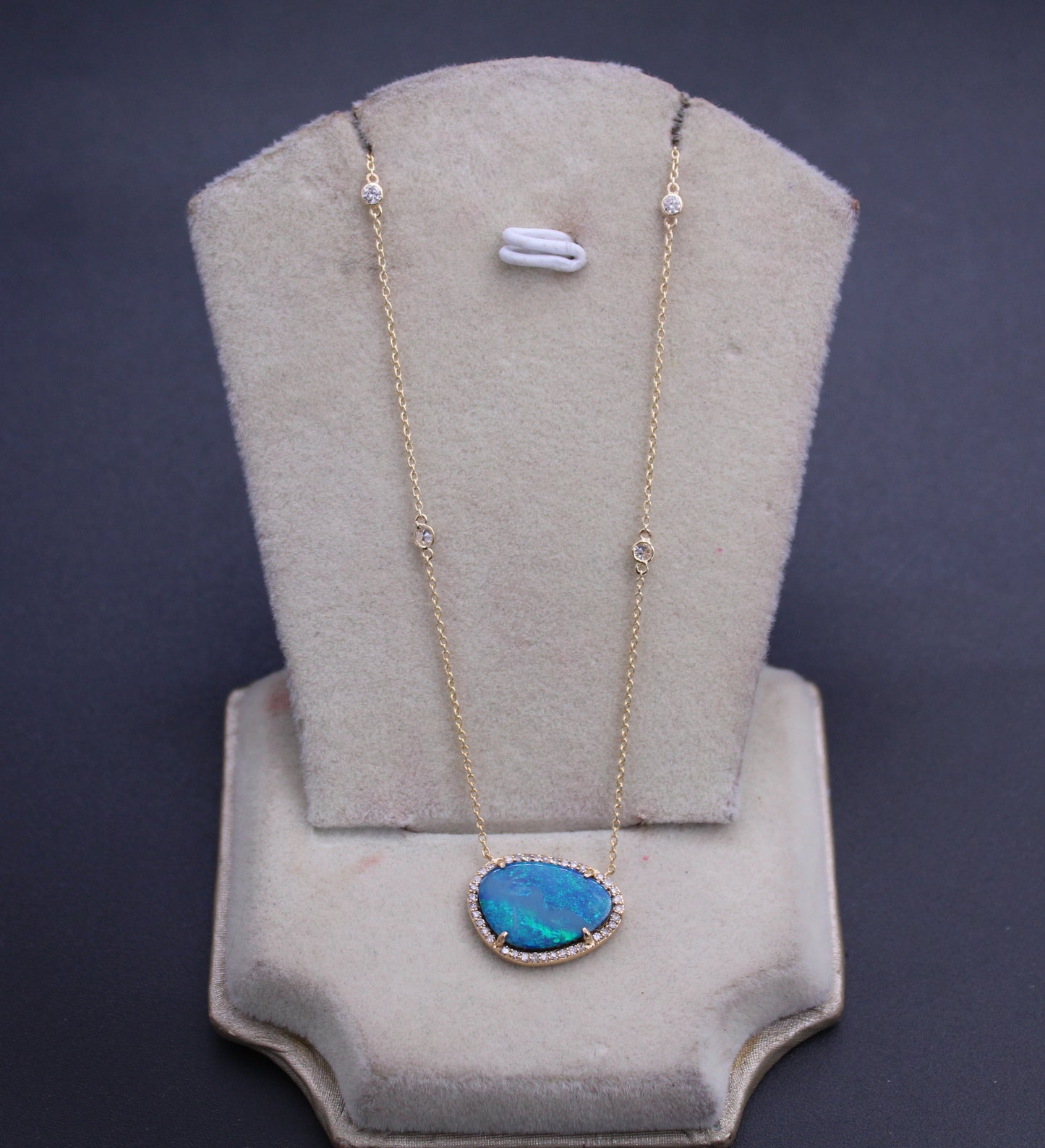 Gold Diamond and Stone Chain