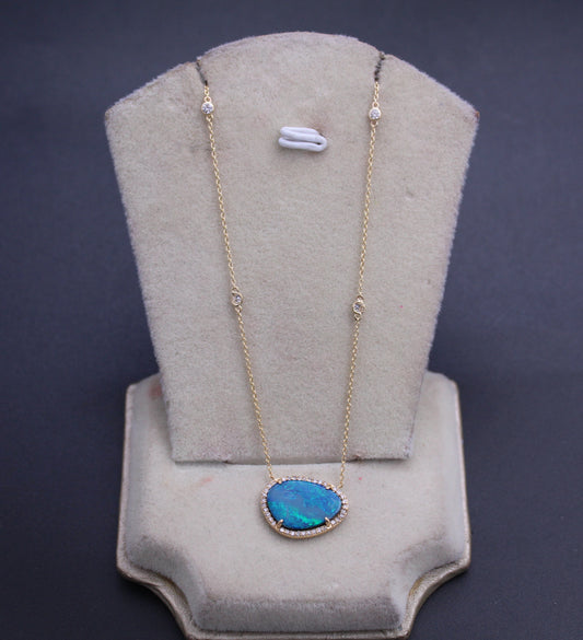 Gold Diamond and Stone Chain