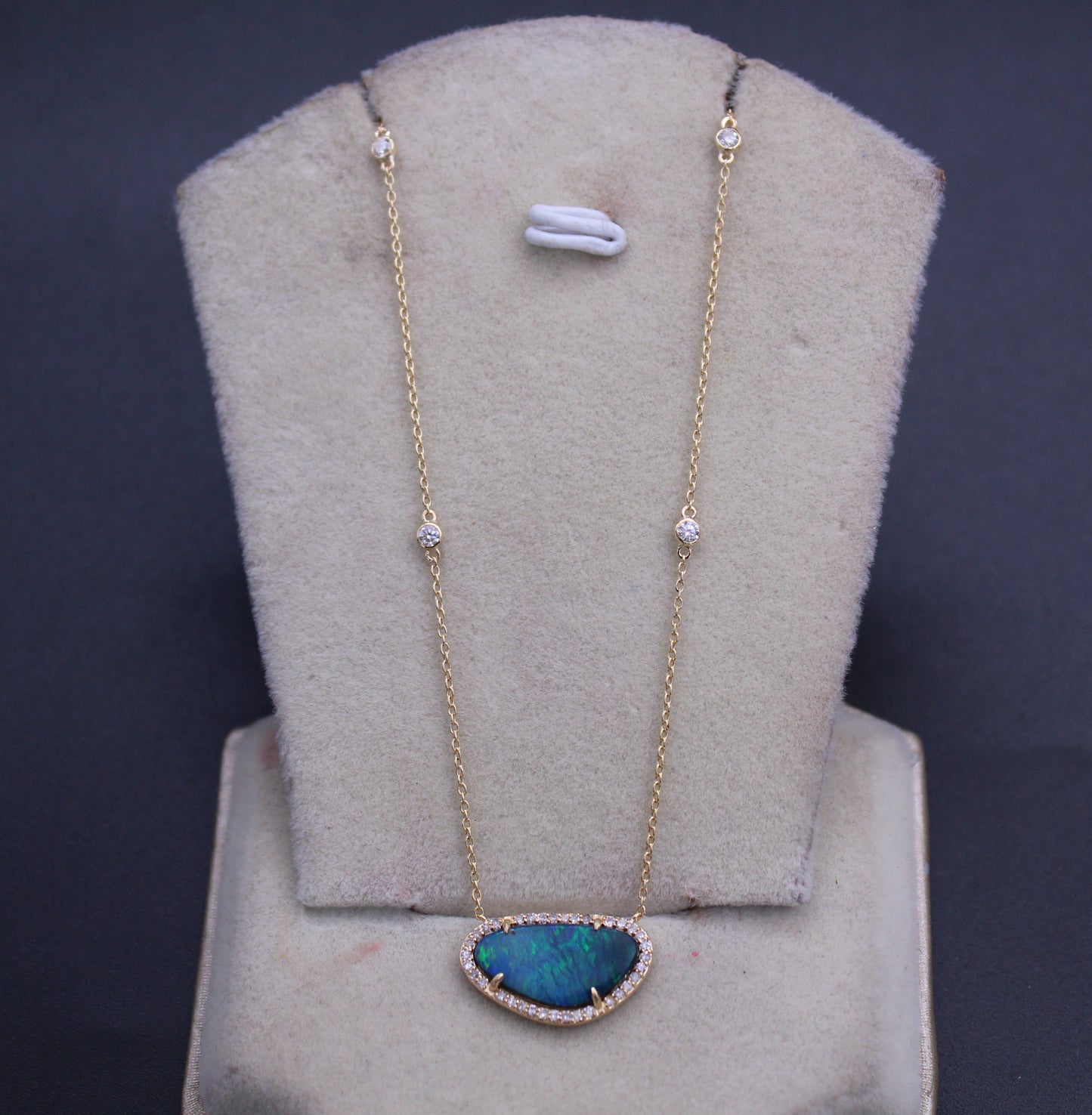 Gold Diamond and Stone Chain