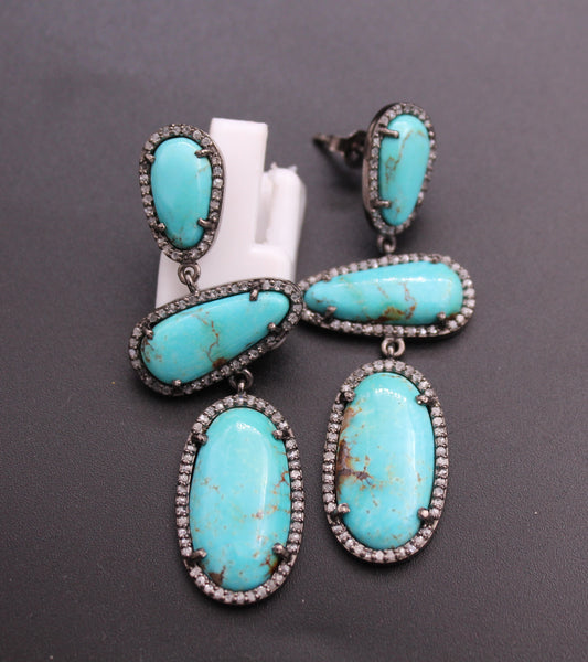 Diamond and Turquoise Earring