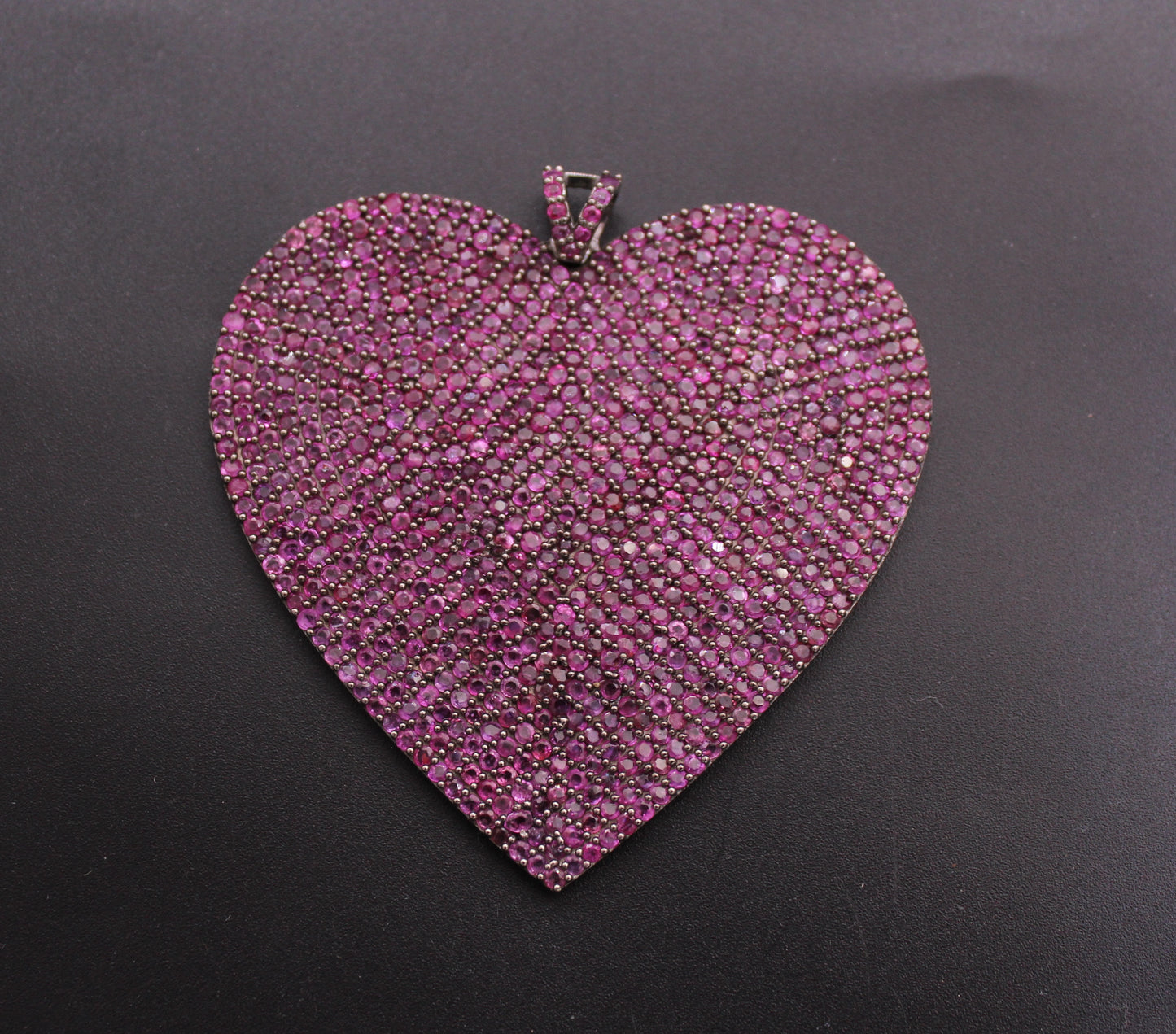 Big Heart Design Gemstone Pendant